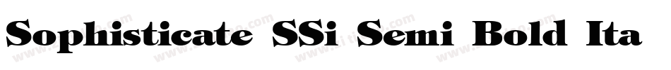 Sophisticate SSi Semi Bold Italic字体转换